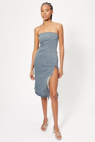 Vestido caicai de ganga - Azul