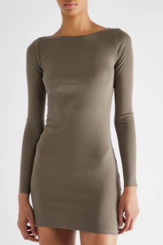 Vestido justo - Caqui