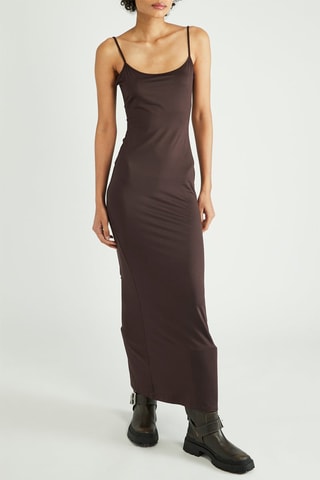 Vestido comprido - Castanho