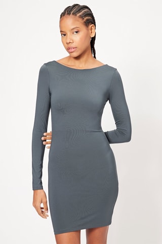 Vestido justo - Cinzento-escuro