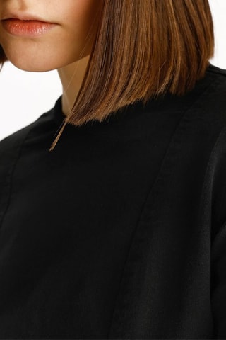Vestido midi de ganga - Preto