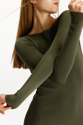 Vestido justo - Caqui