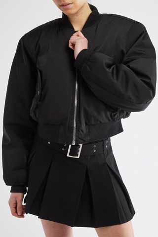 Bomber com capuz - Preto