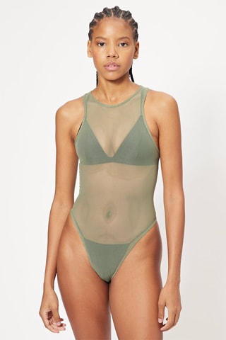 Body-string en tulle - Vert