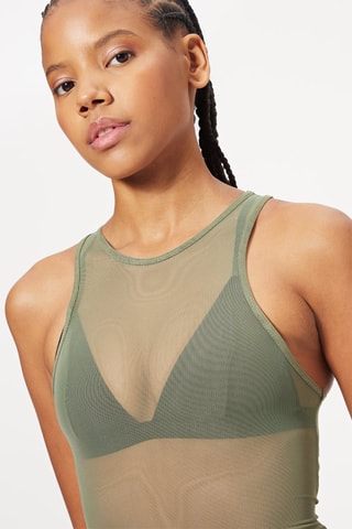 Body-string en tulle - Vert