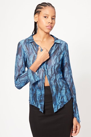 Camisa tie and dye - Azul