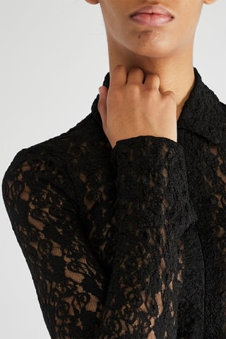 Camisa de renda - Preto