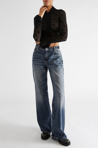 Camisa de renda - Preto
