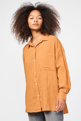 Camisa oversize - Camel