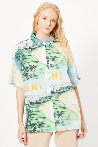 Camisa Verde e azul-celeste