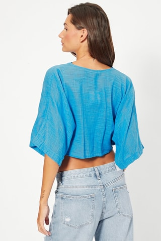 Crop top atado - Índigo