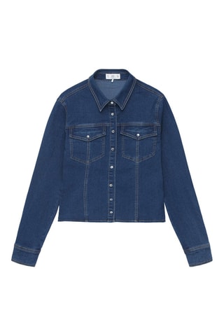 Camisa de ganga - Azul-marinho
