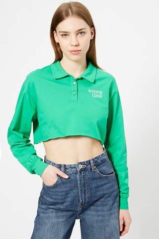 Polo curto Verde