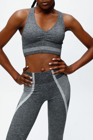 Leggings de cintura subida - Cinzento