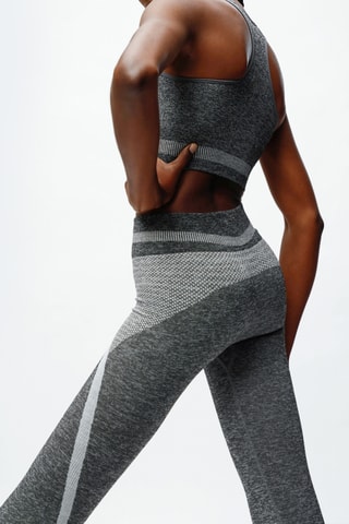Leggings de cintura subida - Cinzento