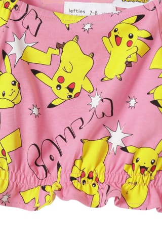 Top Pikachu Pokémon Rosa e amarelo