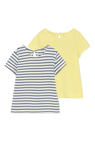 2 t-shirts Amarelo pálido e azul