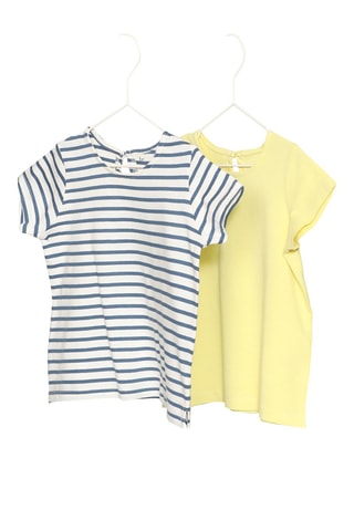 2 t-shirts Amarelo pálido e azul