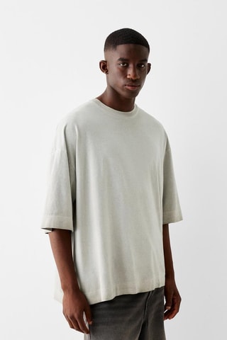 T-shirt oversize - Cinzento