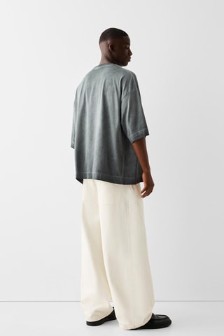 T-shirt oversize - Cinzento