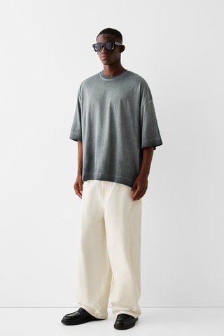 T-shirt oversize - Cinzento