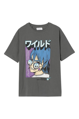 T-shirt Cinzento e preto