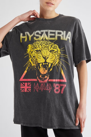 T-shirt oversize Hysteria - Preto