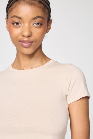 T-shirt court - Beige