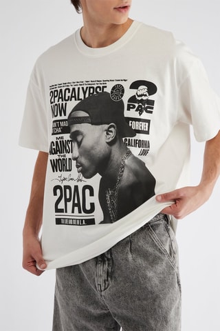 T-shirt Tupac - Branco