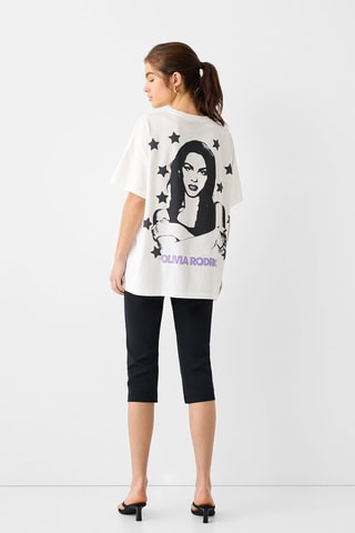 T-shirt oversize Olivia Rodrigo - Esbranquiçado
