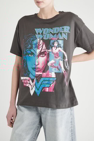 T-shirt regular - Cinzento