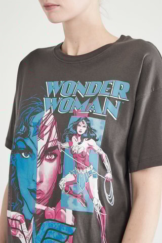 T-shirt regular - Cinzento