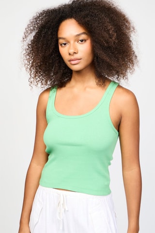 Camisola de alças - Verde-claro