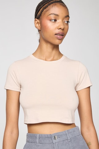 T-shirt curta - Bege