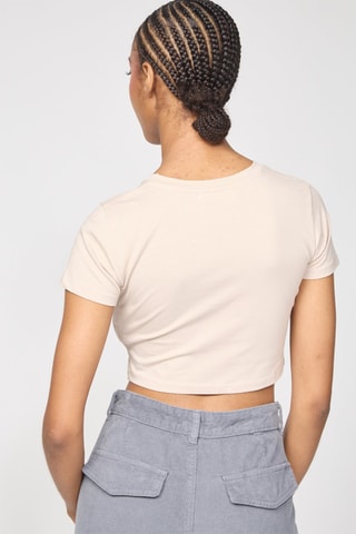 T-shirt curta - Bege