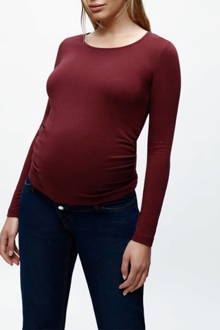 T-shirt de grávida - Bordô