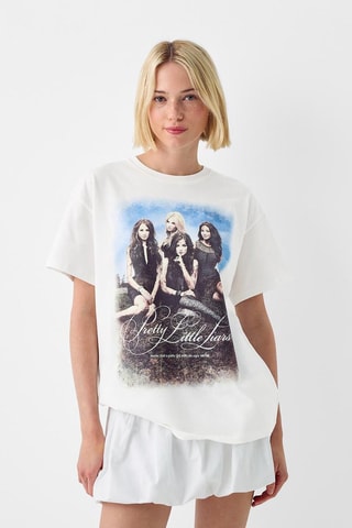 T-shirt oversize Pretty Little Liars - Branco