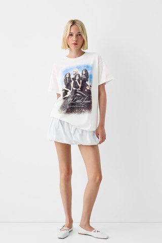 T-shirt oversize Pretty Little Liars - Branco