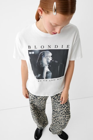 T-shirt Blondie Hurry up and wait - Branco
