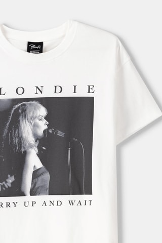 T-shirt Blondie Hurry up and wait - Branco