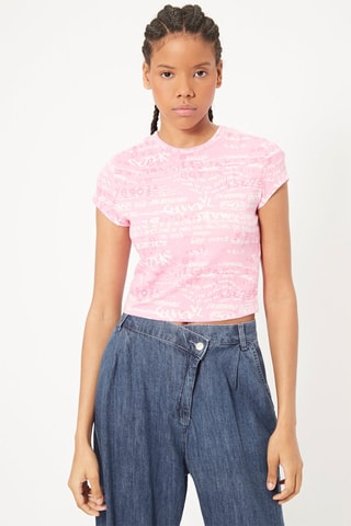 T-shirt cropped Rosa