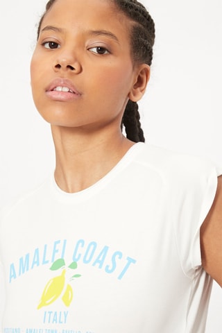 T-shirt cropped Ecru
