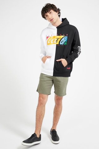 Sweat com capuz Coca-Cola Branco e preto