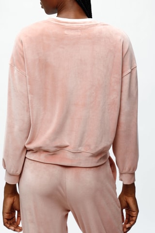 Sweat em veludo - Rosa-maquilhagem