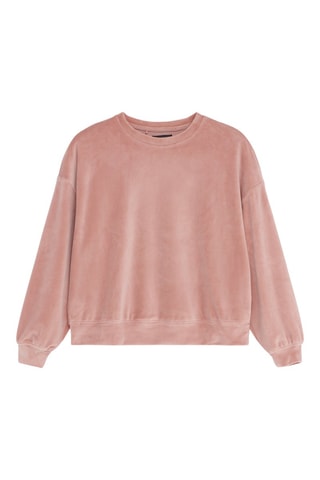 Sweat em veludo - Rosa-maquilhagem