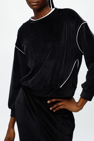 Sweat em veludo - Preto