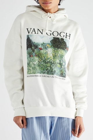 Sweat «Mademoiselle Gachet dans son jardin à Auvers-sur-Oise» de Vincent van Gogh - Blanc