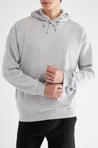 Sweat com capuz - Cinzento