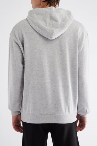 Sweat com capuz - Cinzento