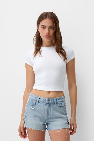 Short en jean - Bleu